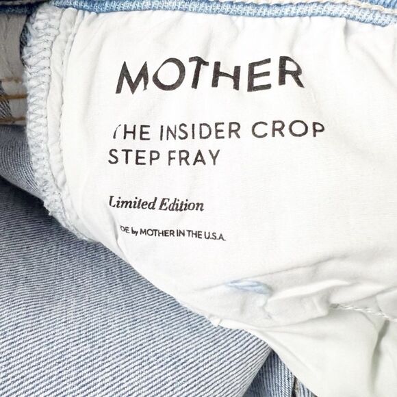 NWT Mother Insider Crop Step Fray Hem Limited Edition Light Denim Straight Jeans - Picture 13 of 16